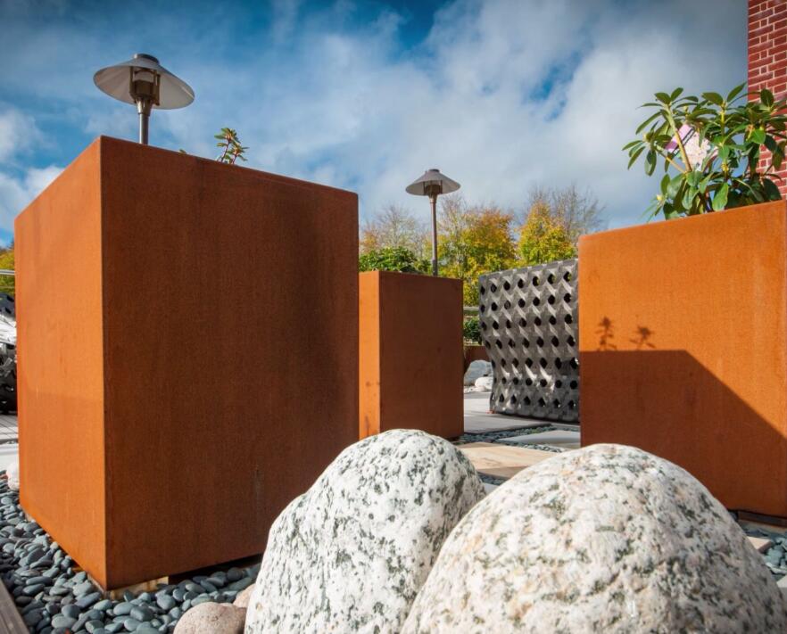 贡觉锈钢板花箱